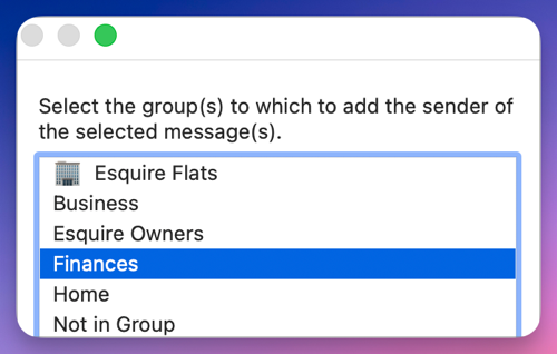 Add Sender(s) to Contacts.